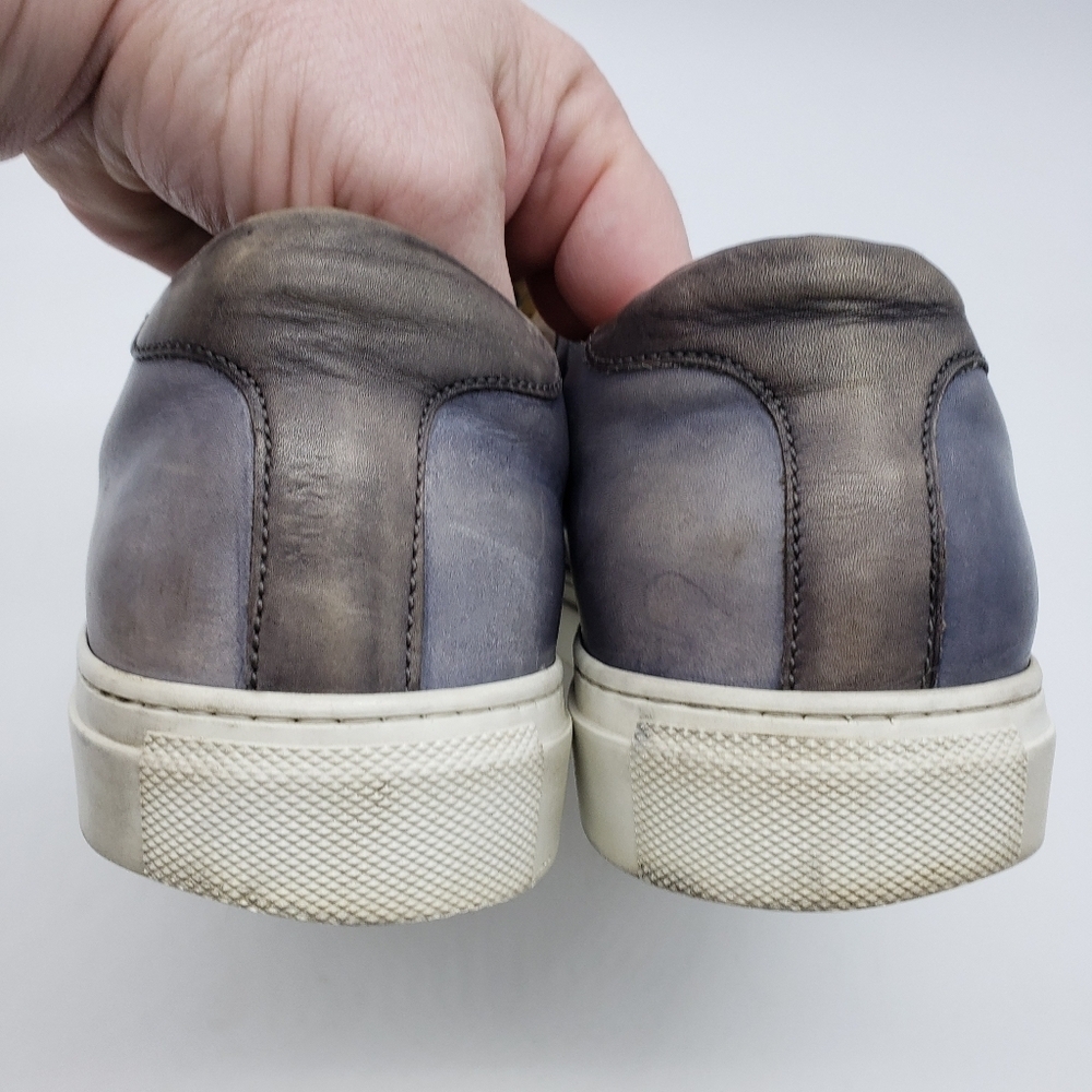 Ace Marks lace up shoe Men US 9.5 blue gray leather upper leather lining sneaker - Picture 6 of 12